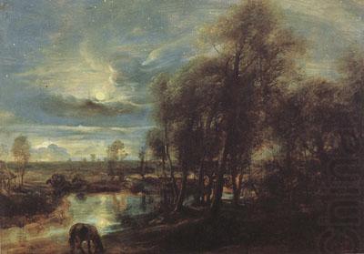 Peter Paul Rubens Sunset Landscape with a Sbepberd and his Flock (mk01) china oil painting image